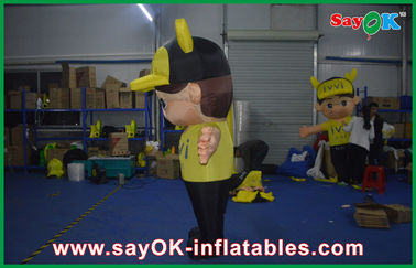 2M outsite Tengah Yellow Inflatable Kartun Karakter Exquisite Untuk Childern