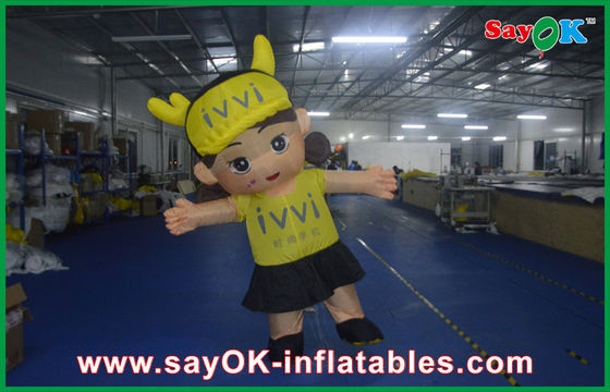 Model Inflatable Cute Dekorasi Karakter Inflatable 3m Gadis Lively Ukuran Besar Kain Oxford
