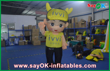 2M outsite Tengah Yellow Inflatable Kartun Karakter Exquisite Untuk Childern