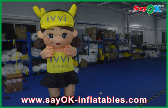 Model Inflatable Cute Dekorasi Karakter Inflatable 3m Gadis Lively Ukuran Besar Kain Oxford