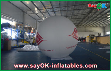 White Light 0.18mmPVC Inflatable Raksasa Komersial Helium Ballon Outdoor Advertising