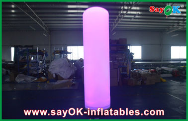 Disesuaikan pink Inflatable Pencahayaan Dekorasi 4m Lampu Polandia Untuk Acara
