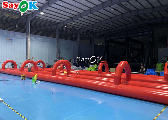 Air di luar ruangan Slide Inflatable PVC Tarpaulin Slide Air Inflatable Tile di tanah datar 60x2m