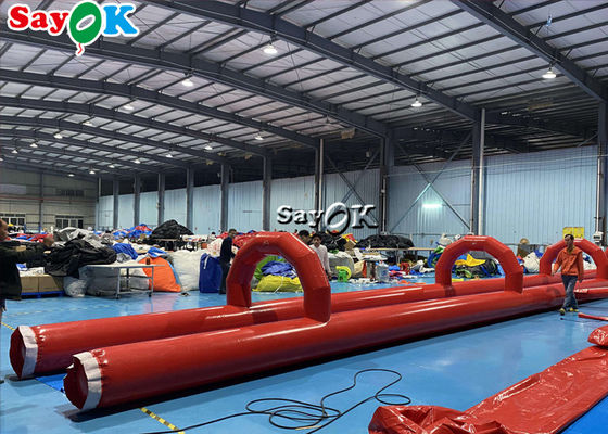 Air di luar ruangan Slide Inflatable PVC Tarpaulin Slide Air Inflatable Tile di tanah datar 60x2m