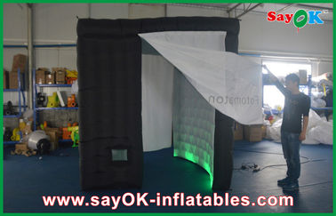 Inflatable Photo Booth Enclosure 210D Oxford Cloth Lighting Inflatable Photo Booth Hitam Di Luar Untuk Pesta