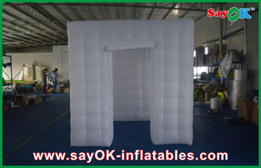 Photo Booth Pernikahan Alat Peraga Besar Inflatable Cube Photo Booth Enclosure Putih 210 D Kain Oxford