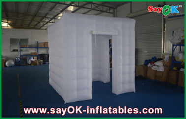 Inflatable Photo Studio White Square Inflatable Photo Booth Besar Serbaguna Dengan Dua Pintu