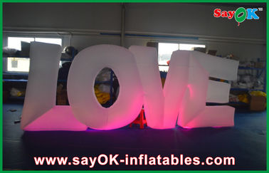 Pernikahan Inflatable Pencahayaan Dekorasi Putih CINTA Dengan Led Eco - Ramah