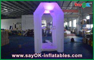 Clear Inflatable Tent Commerical Inflatable Money Booth Safe Oxford Cloth Dengan Led Light
