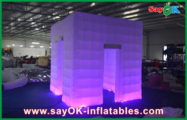 Photo Booth Backdrop LED Lighting Safe Inflatable Photo Booth Big Square Untuk Promosi