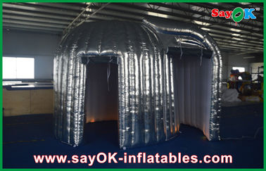 Dekorasi Pesta Inflatable Custom Made Silvery Led Photobooth Tenda Iklan Tiup Untuk Disewa