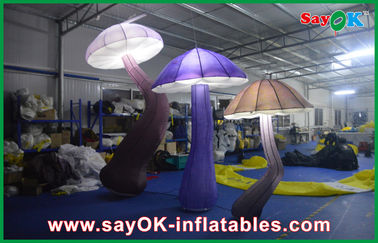 Indoor Inflatable Pencahayaan Dekorasi 2M Mushroom Tahap Untuk Iklan