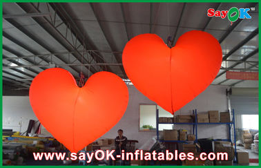 1.5M Stage Lighting Red Inflatable Hati Untuk Komersial Iklan