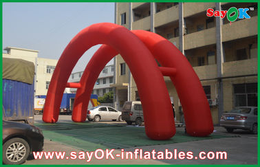 Arch Bridge Design Red 5x3M Inflatable Arch, Oxford Cloth Inflatable Advertising Arch