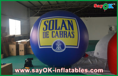Luar ruangan 2.5M Inflatable Helium Balon Biru Zeppelin PVC Pageant Kegiatan