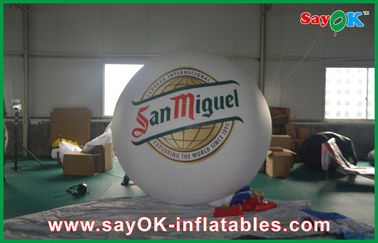 Iklan Putih 2M Inflatable Balon Helium Blimp Balloon 0.18mm PVC