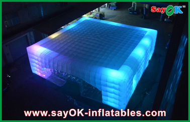 Inflatable Nightclub OEM Led Cube Giant Inflatable Air Tent Untuk Pameran, 14 X 14m