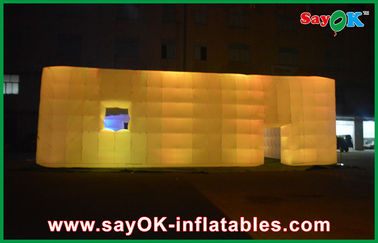 Inflatable Nightclub OEM Led Cube Giant Inflatable Air Tent Untuk Pameran, 14 X 14m