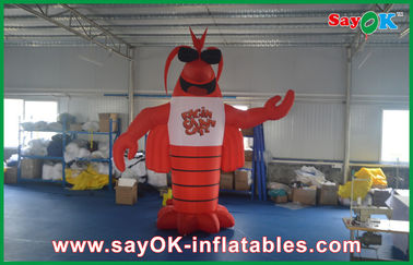 4m Oxford Pakaian Red Kustom Inflatable Produk Model Langouste Gambar Untuk Iklan