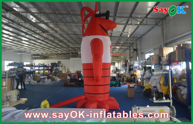 4m Oxford Pakaian Red Kustom Inflatable Produk Model Langouste Gambar Untuk Iklan