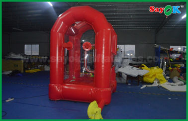 Dekorasi Pesta Inflatable Tahan Lama Inflatable Money Booth Box Machine Untuk Promosi / Periklanan