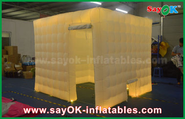 Inflatable Photo Booth Enclosure Rgb Led Lighting Kios Tiup / Lampirkan Bingkai Photobooth