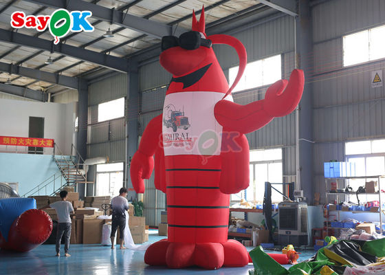 Dekorasi Taman Inflatable Hewan Merah Lobster Raksasa Model Inflatable Dengan Garansi 2 Tahun