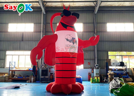 Dekorasi Taman Inflatable Hewan Merah Lobster Raksasa Model Inflatable Dengan Garansi 2 Tahun