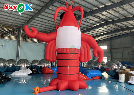 Dekorasi Taman Inflatable Hewan Merah Lobster Raksasa Model Inflatable Dengan Garansi 2 Tahun