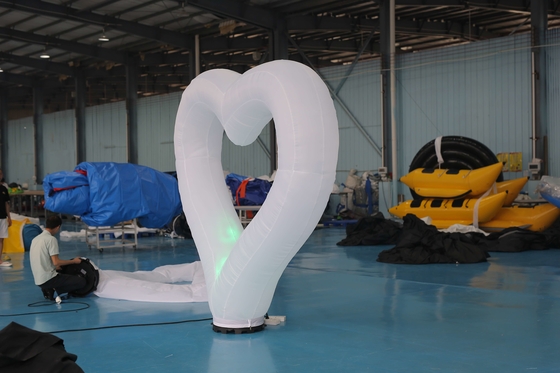 2.5M Diameter Inflatable Lighting Dekorasi Heart Belt Lampu LED