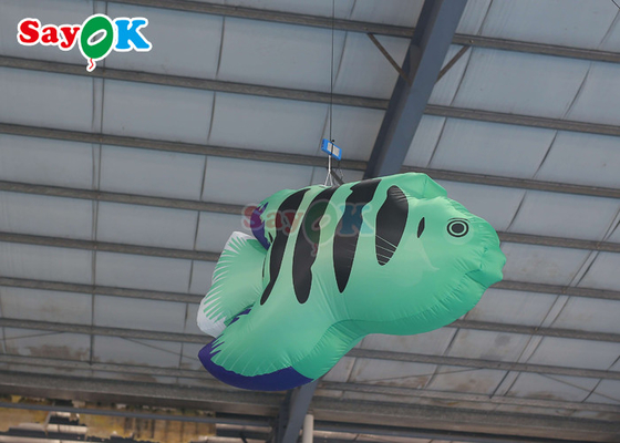 Big Oxford LED Inflatable Flying Fish Untuk Taman Hiburan