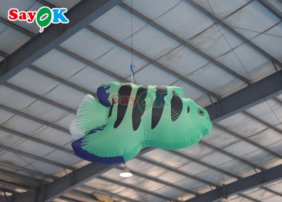 Big Oxford LED Inflatable Flying Fish Untuk Taman Hiburan