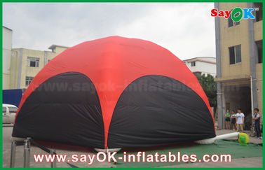 Tenda Udara Berkemah DIA 10m Luar Cetak Tenda Laba-laba Tiup Dengan Cetak Dinding Empat Sisi Tersedia