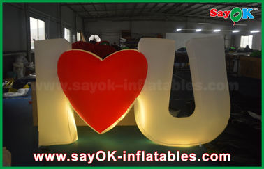 Dekorasi Proposal Led Inflatable Pencahayaan Surat CINTA Partai dengan 16 warna yang berbeda