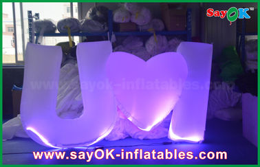 3x1.2m Inflatable Pencahayaan Pernak Surat Cinta Untuk Pernikahan Dengan Nylon Cloth