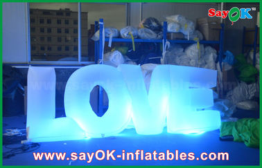 3x1.2m Inflatable Pencahayaan Pernak Surat Cinta Untuk Pernikahan Dengan Nylon Cloth