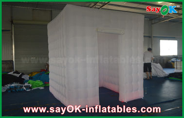 Inflatable Photo Booth Menyewa Satu Pintu Persegi Pernikahan Digital Inflatable Open Air White Photo Booth