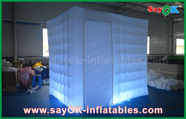 Inflatable Photo Booth Menyewa Satu Pintu Persegi Pernikahan Digital Inflatable Open Air White Photo Booth