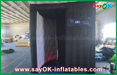 Photo Booth Props Black Arc Shape Inflatable Photo Booth Enclosure Grosir Photobooth With Print