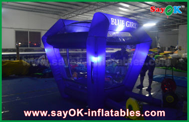 Disesuaikan Inflatables Pencahayaan Protable Inflatable Cash Cube Money Booth Game Untuk Promosi