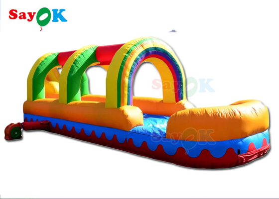 Commercial Inflatable Slide Bouncy Castle Rainbow Inflatable Water Slide PVC Water Slide Untuk Dijual