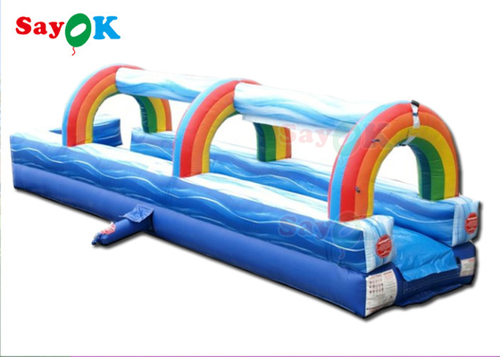 Commercial Inflatable Slide Bouncy Castle Rainbow Inflatable Water Slide PVC Water Slide Untuk Dijual
