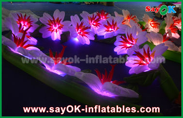 Pesta Dekorasi Pencahayaan Tiup Led Rantai Bunga Kain Oxford Bunga Tiup Dengan Lampu LED