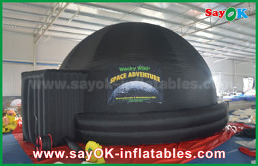 5m DIA Hitam Inflatable planetarium Dome Proyeksi Tenda Untuk Mengajar Sekolah
