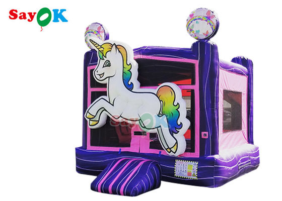Anak-anak Inflatable Slide Unicorn Bounce House Jumper Slide Partai Sewa Unicorn Anak Zona basah kering Combo