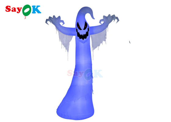 Dekorasi Liburan Tiup Terpal Halloween Meledakkan Led White Ghost