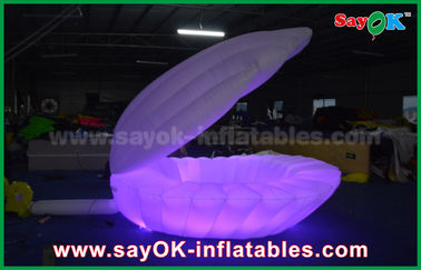 CE Nylon Kain Raksasa Inflatable Pencahayaan Dekorasi Led hati untuk Tahap Partai