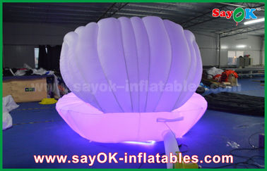 CE Nylon Kain Raksasa Inflatable Pencahayaan Dekorasi Led hati untuk Tahap Partai