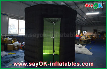 Inflatable Photo Studio Delapan Sudut Led Inflatable Photo Booth Tent Photobooth Props Dengan Tirai Pintu