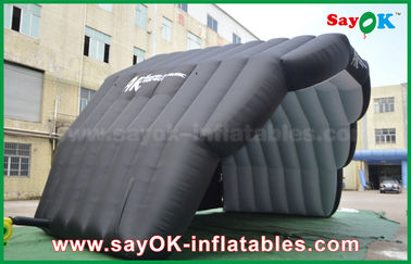 Go Outdoors Inflatable Tent 8m PVC Coat Inflatable Air Tent Tahap Cover Dome Tent Untuk Pertunjukan Warna Hitam